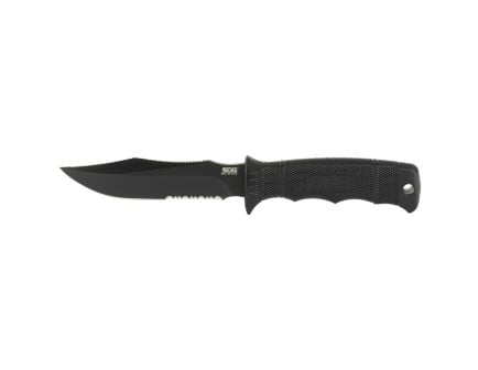SOG Knives Seal Pup 4.85" Clip Point Fixed Blade Knife, Black - SOGE37TK