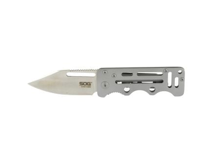 SOG Knives Cash Card 2.75" Clip Point Folding Knife, Silver - SOGEZ1CP