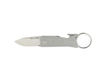 SOG Knives KeyTron 1.8" Clip Point Folding Knife, Silver - SOGKT1001CP