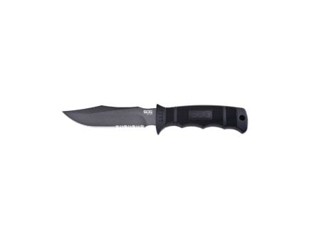 SOG Knives Seal Pup 4.75" Clip Point Fixed Blade Knife, Black - SOGM37NCP