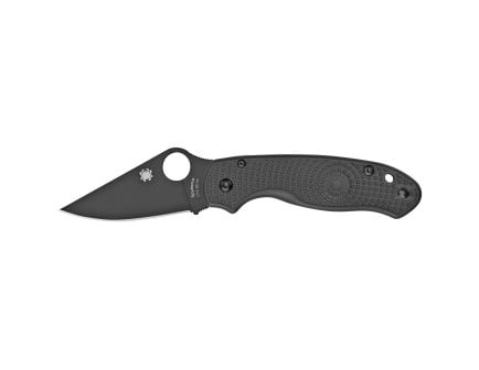 Spyderco Para 3 Lightweight 2.95" Black Blade Plain Edge Folding Knife - C223PBBK