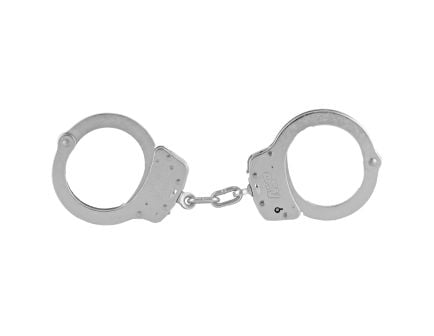 Smith & Wesson M100 Handcuff, Nickel, Chain, Lever Lock 350122