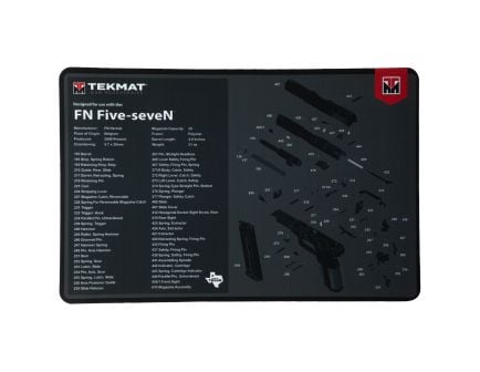 TekMat Cleaning Mat, Pistol Size, 11"x17", For FN Five Seven, Black