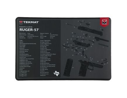 TekMat Cleaning Mat, Pistol Size, 11"x17", For Ruger Five Seven, Black