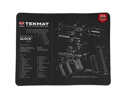 TekMat Ultra Mat, for Glock Gen 5, 15"x20" Black Cleaning Mat - TEKR20GLOCKG5