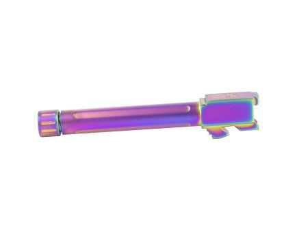True Precision Barrel, 9mm, Rainbow, Thread Protector, Threaded, Fits Glock 17