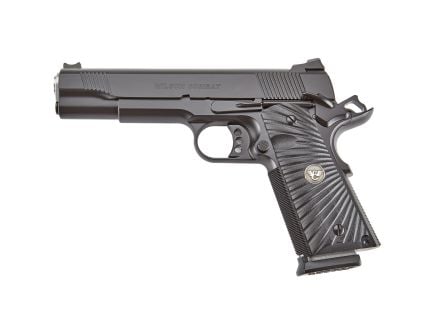 Wilson Combat 9mm 1911 Pistol, 5" Barrel, Fiber Optic Front Sights, Black - CQBFS9A