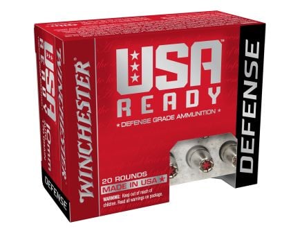 Winchester USA READY DEFENSE 10mm Ammunition, 20 Rounds Hollow Point 170Gr - RED10HP