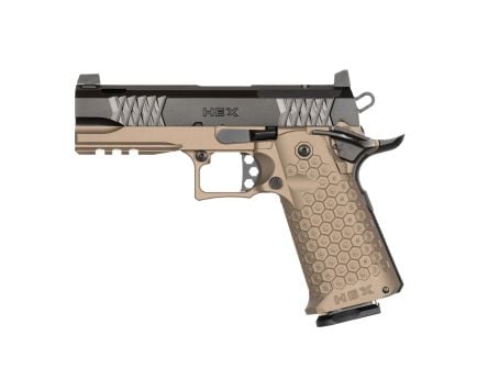 Jacob Grey TWC HEX, 4.25" 9mm Complete Handgun, (2)17rd Mags, Battle Brown