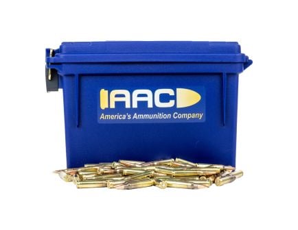 AAC 5.56 NATO 77 Grain OTM Ammo 250rd With AAC Blue 30 Cal Ammo Can