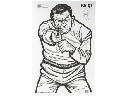 Action Target Law Enforcement 23" x 35" 2009 Version ICE QT Target, 100/box - ICE-QT(2009)-100