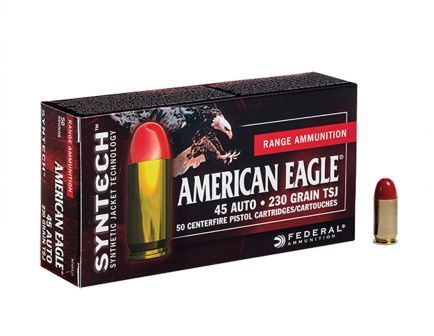American Eagle 45 Auto/ACP 230gr TSJ (Total Synthetic Jacket) Ammunition 50rds - AE45SJ1