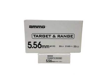 Ammo Inc Target and Range 5.56x45mm 55 gr FMJ 20rds