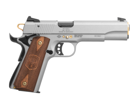 ATI GSG M1911 Limited Anniversary Edition 5" .22lr 10rd Pistol, Gray/Wood - GERG2210M1911AN15