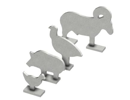 Birchwood Casey Silhouette Knock Over Target, Silver Pack of 4
