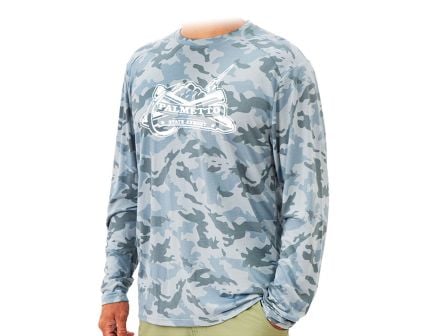 PSA Fishing Men's Bamboo Lightweight Long Sleeve, Water Camo