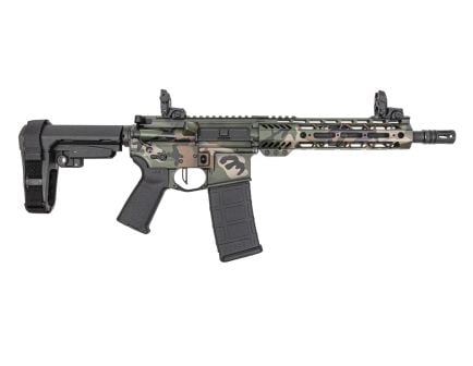 BLEM PSA Custom 10.5" Pistol-Length 300AAC 1/8 Phos 9" MLOK Pistol, 3.5lb Flat FCG, Woodland Camo