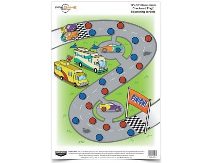 Birchwood Casey Pregame 12"x18" Check Flag Target, 8 Pack - BC-35574