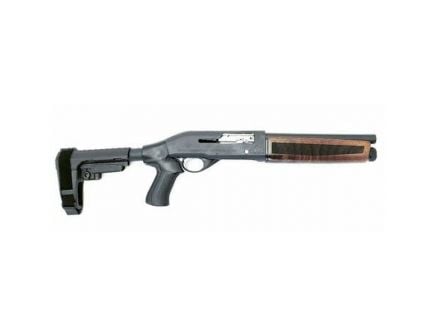 Black Aces Tactical Pro Series S Mini Walnut Semi Automatic 12 Gauge Shotgun, Black
