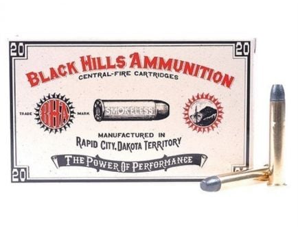 Black Hills 38-55 Winchester 255gr Flat Nose Lead Cowboy Ammunition 20rds - 2CCB3855N1