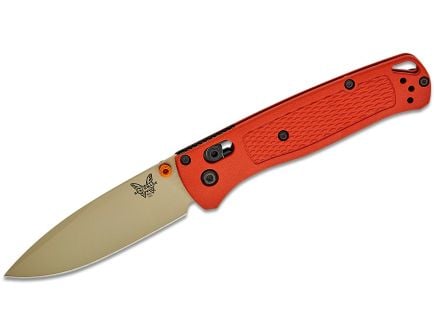 Benchmade Bugout Folding Drop Point Knife, Rust Orange - 535TN-10
