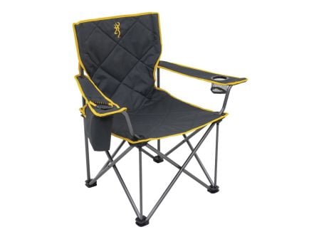 Browning King Kong 20" x 40" x 8" Camp Chair w/Cooler, Black/Gold 800 lb
