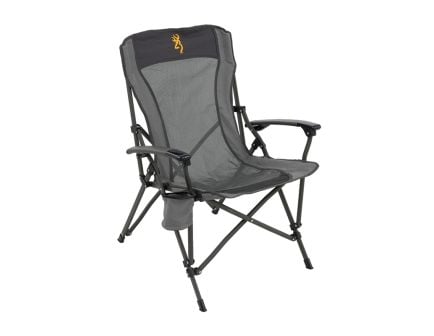 Browning Fireside Gold Buckmark Camping Chair, Charcoal/Gray 300 lb