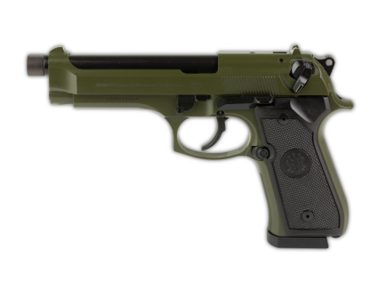 Beretta 92FS 9mm Pistol 5.1" Threaded 18Rds, ODG - J92F300GRTB18