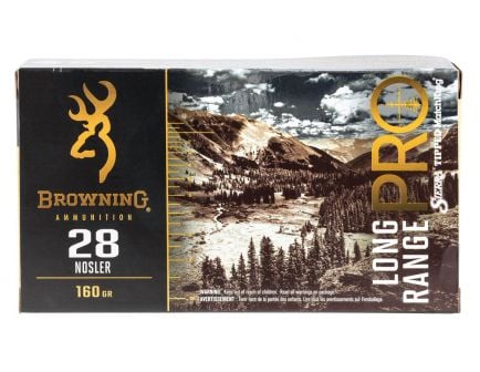 Browning Long Range Pro 160 gr Sierra MatchKing BTPT 28 Nosler Ammunition 20 Rounds