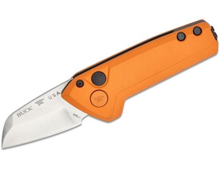Buck Mini Deploy Auto Folding Wharncliffe Knife, Orange - 0839ORS-B