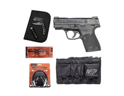 S&W PC Ported M&P9 Shield M2.0 EDC Kit 9mm Pistol & S&W Pro Tac Single Handgun Case w/ Walker's Eyes & Ears