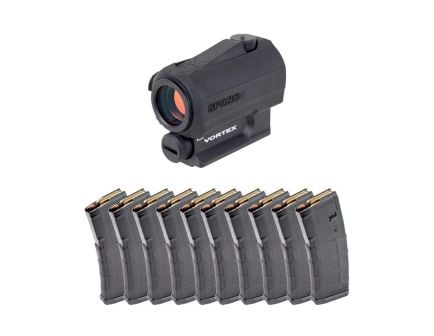 Vortex Sparc AR 2 MOA Red Dot & 10 Magpul 30rd PMAGs