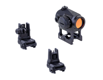 Vortex Crossfire Red Dot & Magpul MBUS GEN 3 Folding Front & Rear Sight Set, Black 