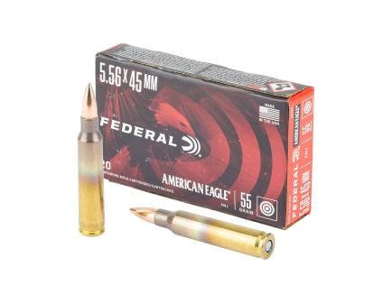 500 Rounds of Federal American Eagle 5.56x45mm FMJ 55 Grain Ammo