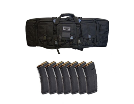 Birchwood Casey 36" Single Rifle Case & 7 Magpul PMAG Gen2 5.56x45 30rd Magazines
