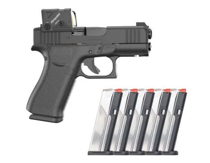 Glock G43X 9mm Pistol w/ Aimpoint Optic & Five PSA Dagger Micro 9mm 15 Round Magazines