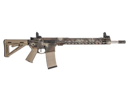 PSA Custom 18" RL SS .223 Wylde 15" Mlok Rifle W/ Mbus Sights, Brownie Camo Tan