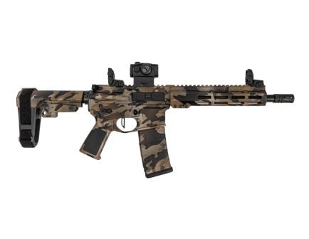 PSA Custom .300AAC 10.5 Pilstol W/ 9" Hex Rail, Magpul Mbus, Romeo 5 Red dot - Hollow Bottom Camo