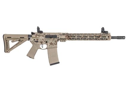 PSA Custom 16" Pistol-Length 300AAC Blackout Nitride Rifle W/ PSA Custom Flatbow FCG - Desert Rock