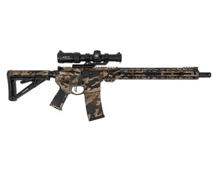 PSA Custom 16" PL 300AAC Nit 15" Mlok Rifle W/ Vortex Strike Eagle 1-6x24, 3.5lb Flatbow FCG - Hollow Bottom Camo