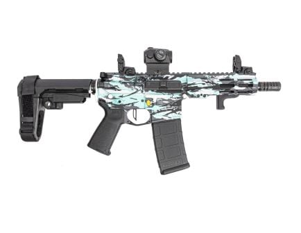 PSA Custom 7" 300 Blackout AAC Pistol W/ 6" Hex Rail, PSA Custom Flatbow FCG, Romeo 5 - 80's Vibe Camo
