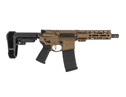 PSA Custom 7.5" Pistol-length 300AAC Blackout Phosphate 7" Lightweight M-Lok Pistol W/3.5lb Flatbow FCG - Coyote