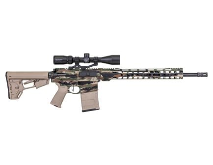 PSA Custom PA-10 GEN3 .308WIN 18" Mid-Length 15" MLOK Rifle W/ Vortex Sonora 4-12X44 Scope, Tiger Stripe Camo Tan Furniture