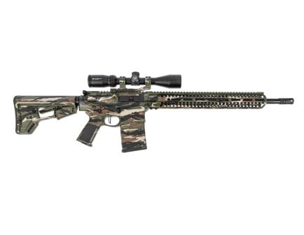 PSA Custom PA10 Gen3 .308 WIN 18" Rifle W/ PSA Custom Flatbow FCG, Vortex Crossfire II 3-9x40, Tiger Stripe Camo