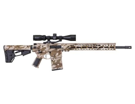 PSA Custom Gen3 PA10 18" Mid .308WIN 1:10 Nitride 15" Mlok Rifle, 3.5lb Flat, Vortex Scope - Airad Camo