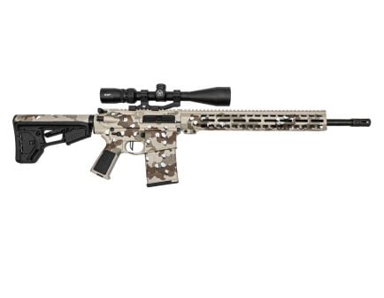 PSA Custom Gen3 PA10 18" Mid-Length .308 1/10 Nitride 15" MLOK Rifle w/ Sig Sauer Scope, Chocolate Chip