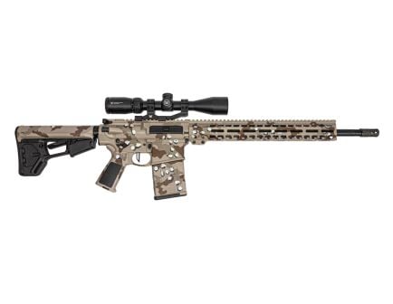 PSA Custom Gen3 PA10 18" Mid-Length .308 1/10 Nitride 15" M-lok Rifle W/ 3.5lb Flatbow FCG, Vortex Crossfire II 3-9x40, Chocolate Chip