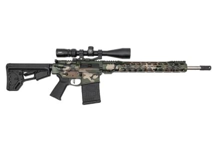 PSA Custom Gen3 PA10 18" Mid .308 1:10 SS 15" LTWT MLOK Rifle, 3.5lb Flat, Vortex, Woodland Camo