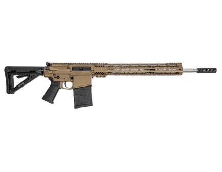 PSA Custom 18" Mid SS SOCOM .308 BBL 1/10 ".308 WIN 1/10 Mlok Rifle W/ Curved Bow FCG - Coyote