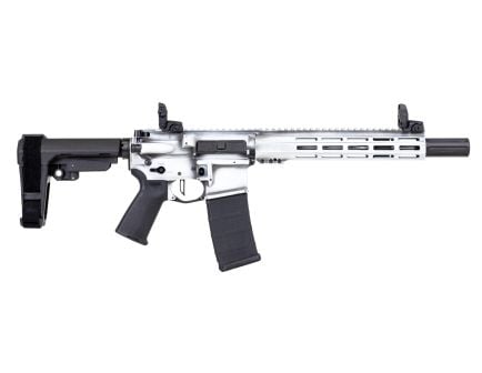 PSA Custom 10.5" 5.56 SS Rifle W/ PSA Custom Flatbow FCG - White & Grey Battleworn